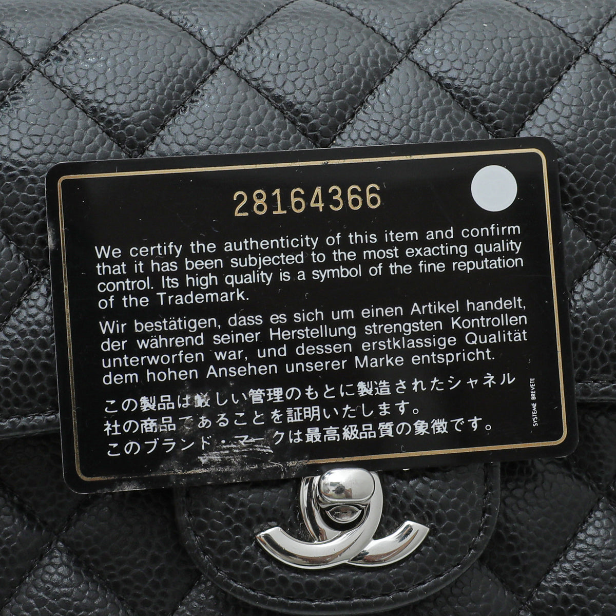 Chanel Black CC Classic Double Flap Medium Bag