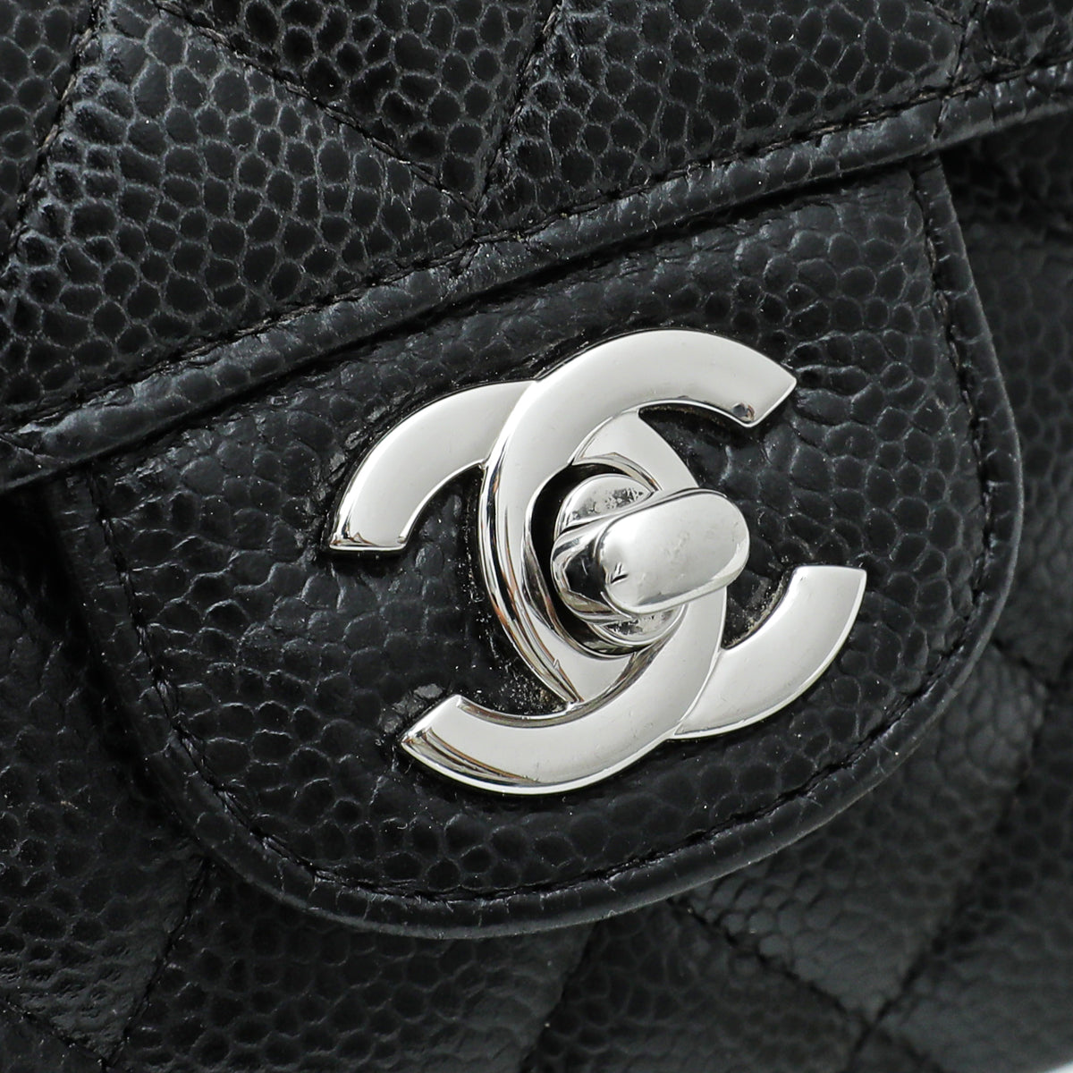 Chanel Black CC Classic Double Flap Medium Bag