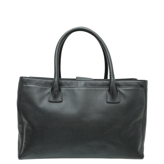 Chanel Black CC Executive Cerf  Medium Tote Bag