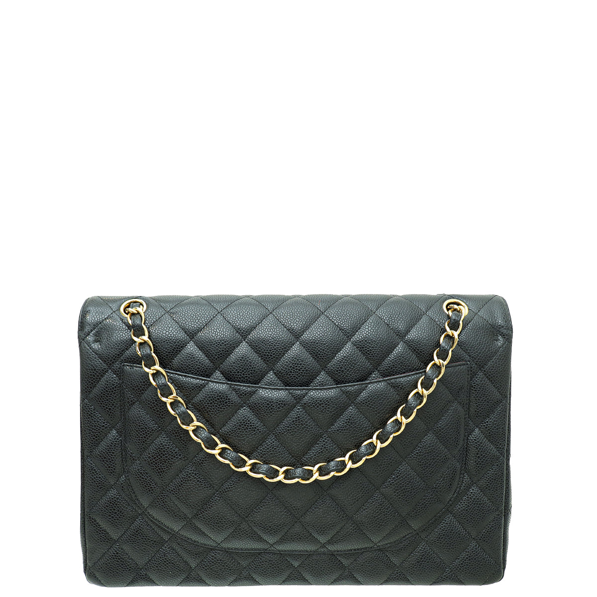 Chanel Black CC Classic Double Flap Maxi Bag