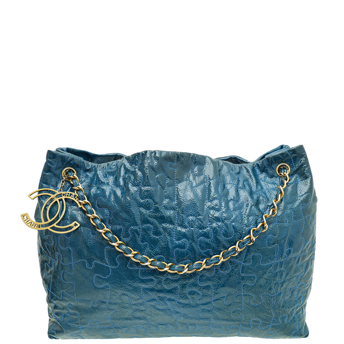 Chanel Blue Puzzle Large Tote Bag