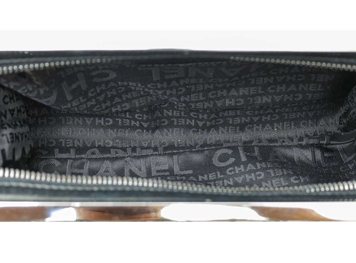 Chanel Black Chocolate Bar Multi-Chain Clutch Bag