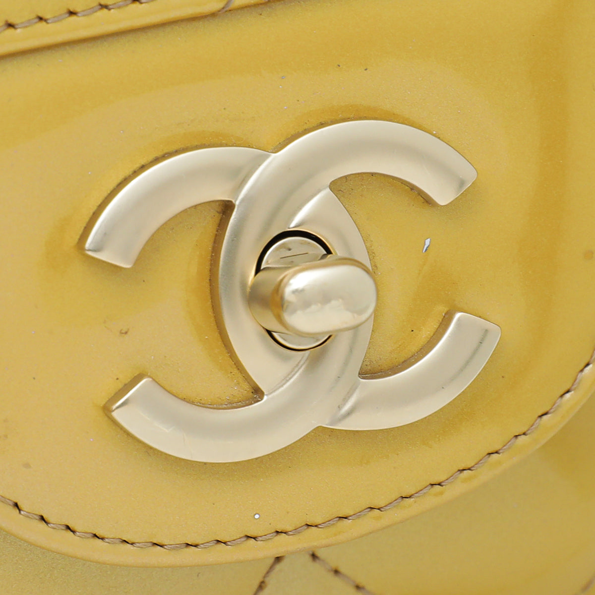 Chanel Yellow Gold CC Single Flap Jumbo Bag