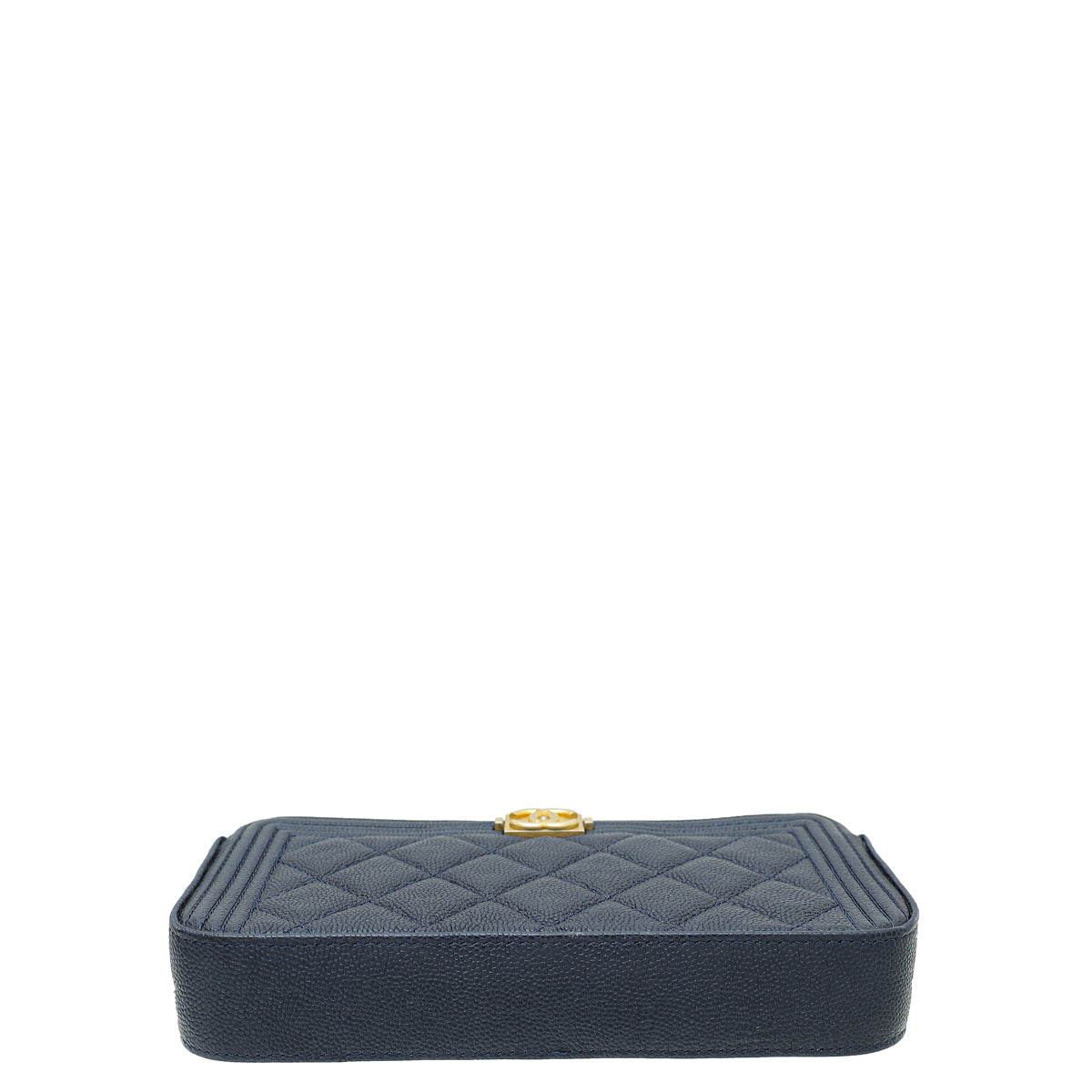 Chanel Navy Blue Le Boy Double Zip Crossbody Bag