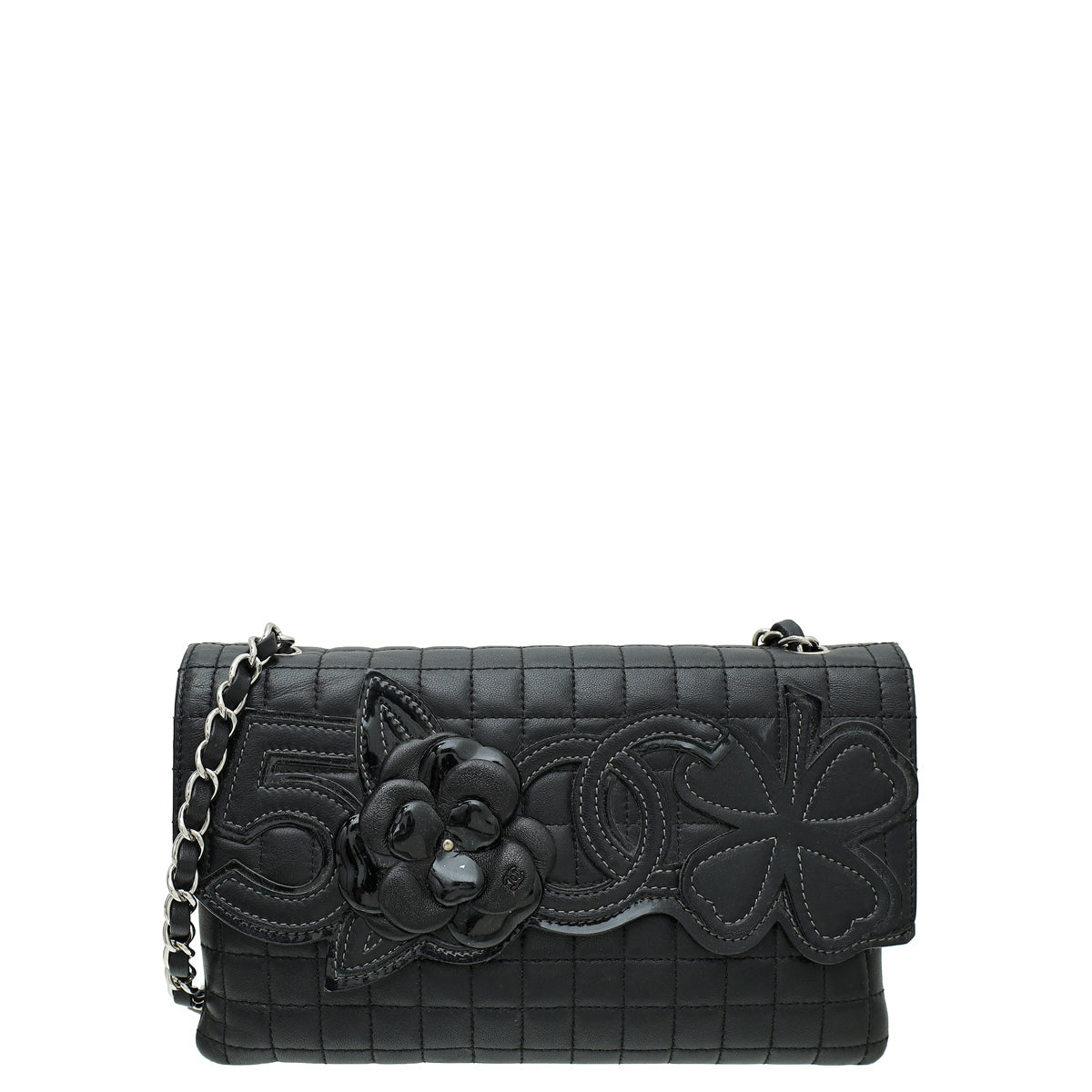 Chanel Black CC Camellia No. 5 Flap Shoulder Bag