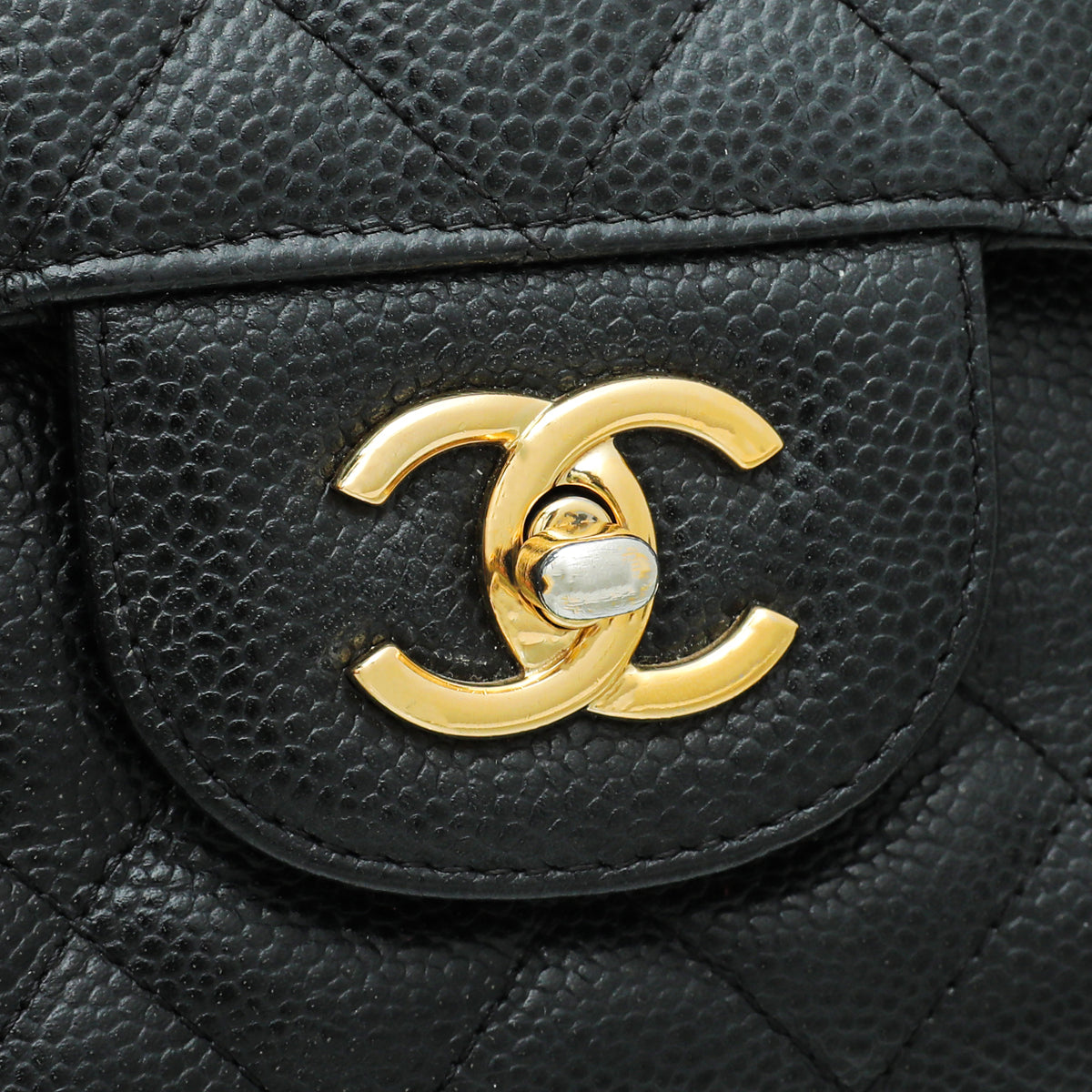 Chanel Black CC Classic Double Flap Jumbo Bag