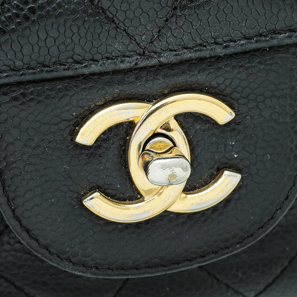 Chanel Black Classic Double Flap Jumbo Bag