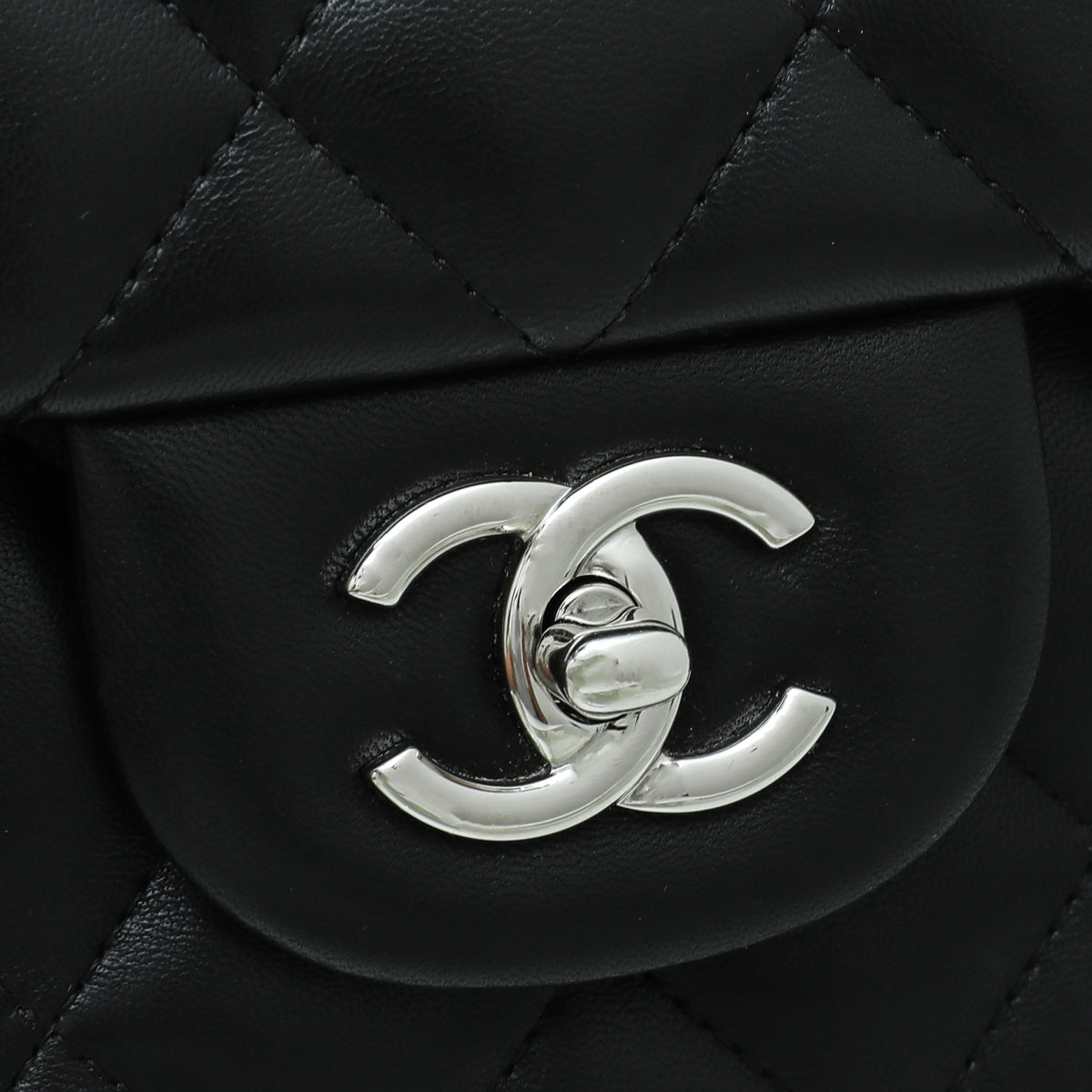 Chanel Black CC Classic Double Flap Jumbo Bag