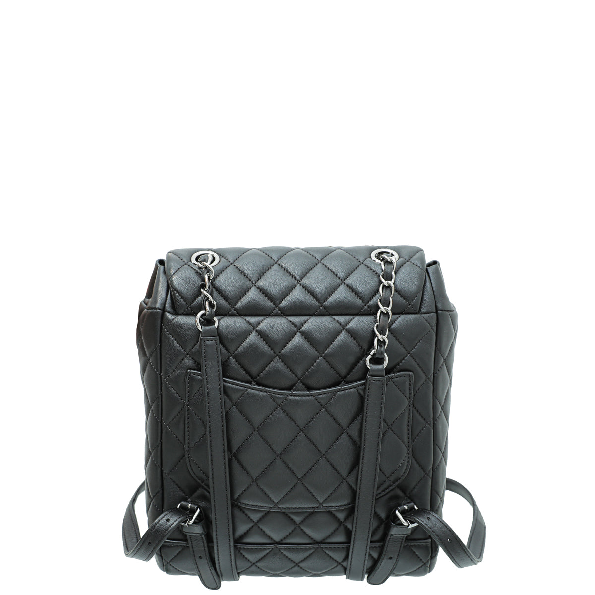 Chanel Black CC Flap Drawstring Backpack Bag