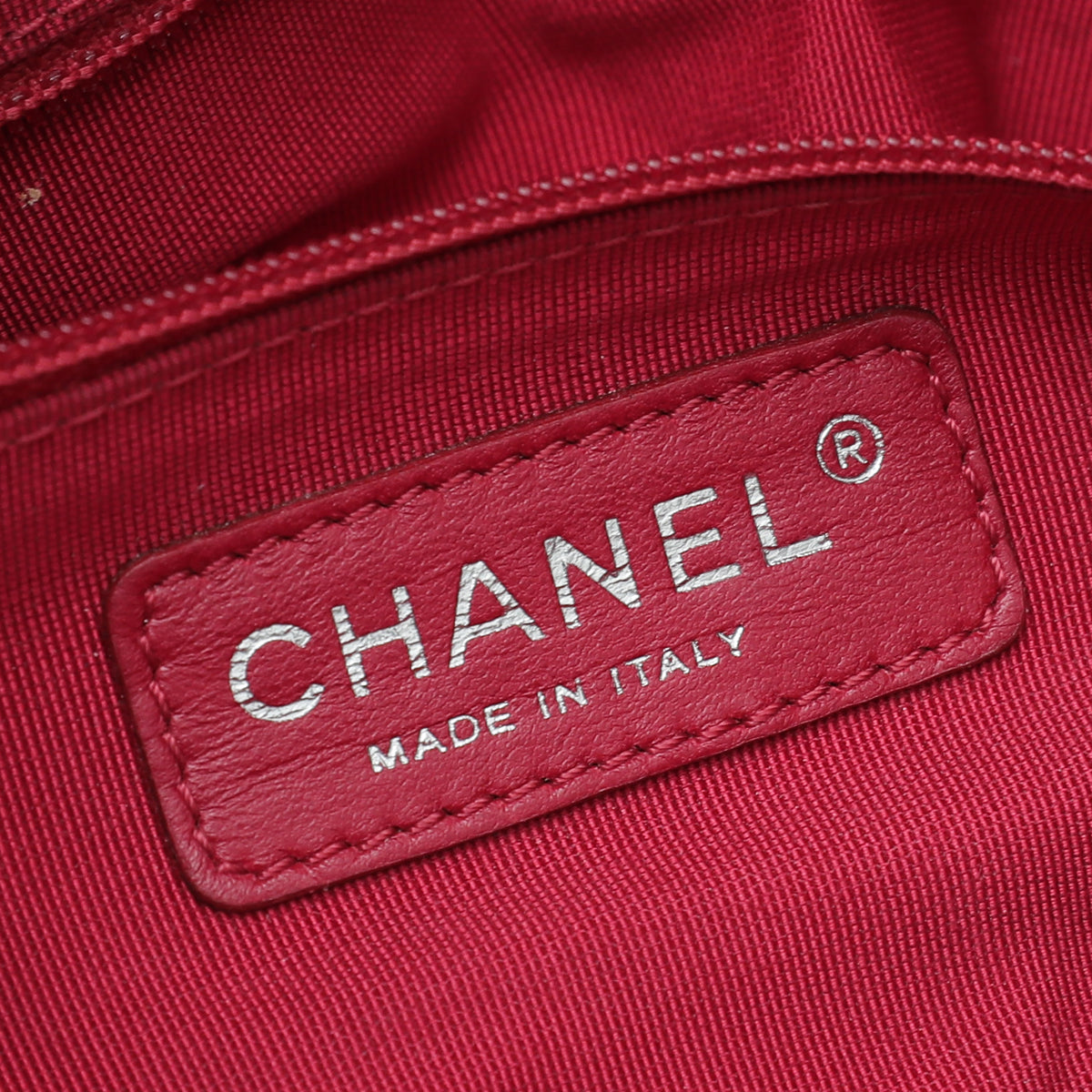 Chanel Red CC Fabric Bubble Bag