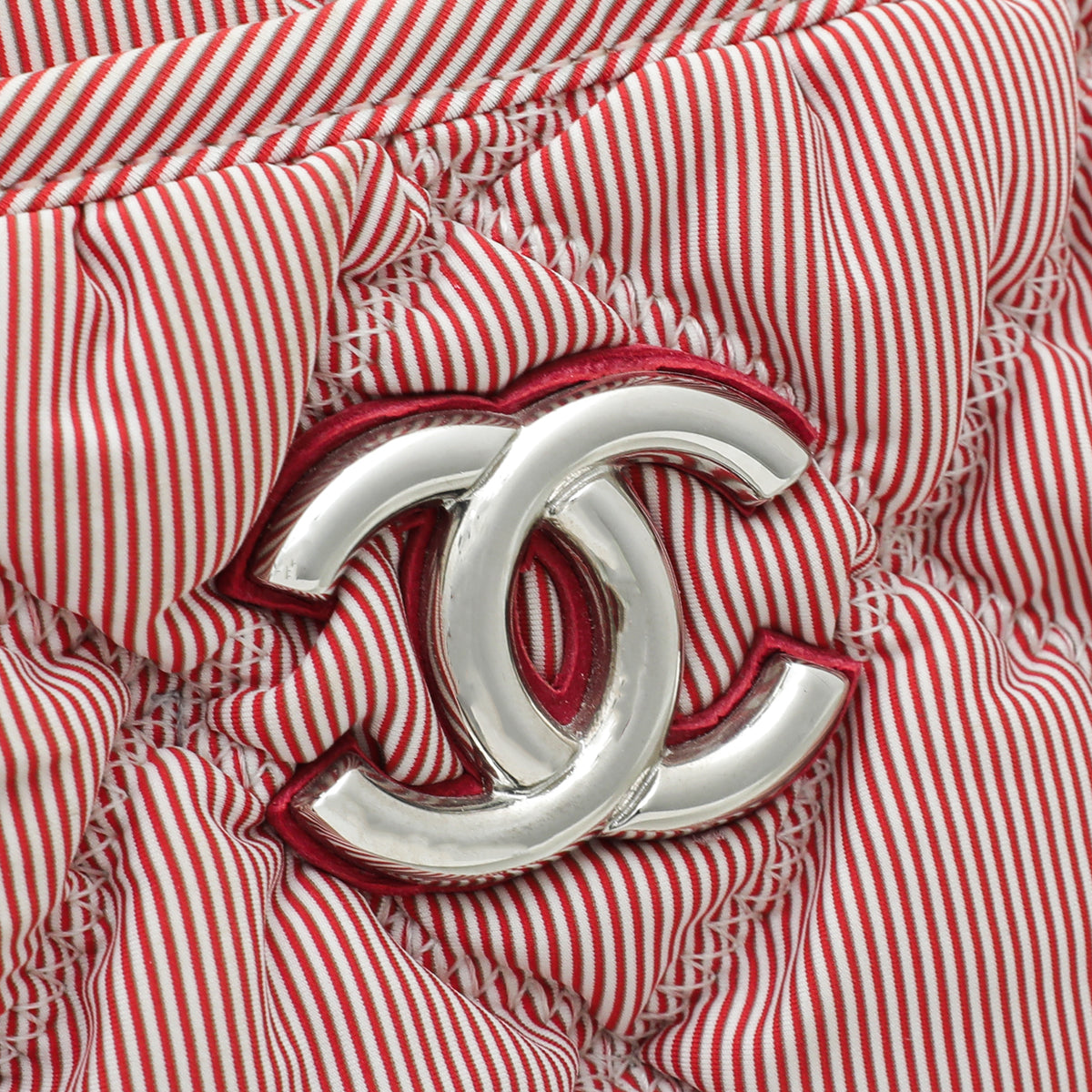 Chanel Red CC Fabric Bubble Bag