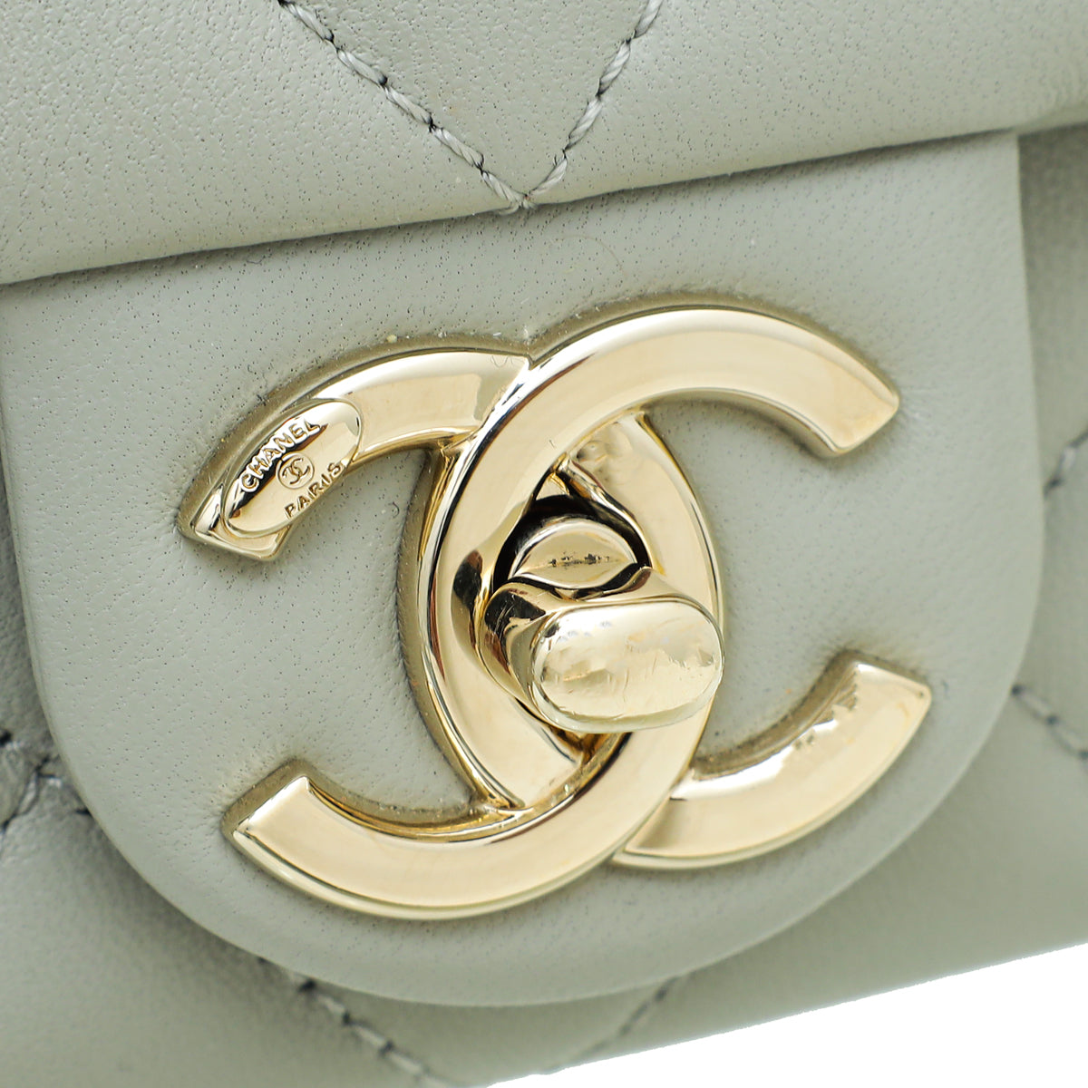 Chanel Grey CC Resin Bi-Color Chain Flap Bag