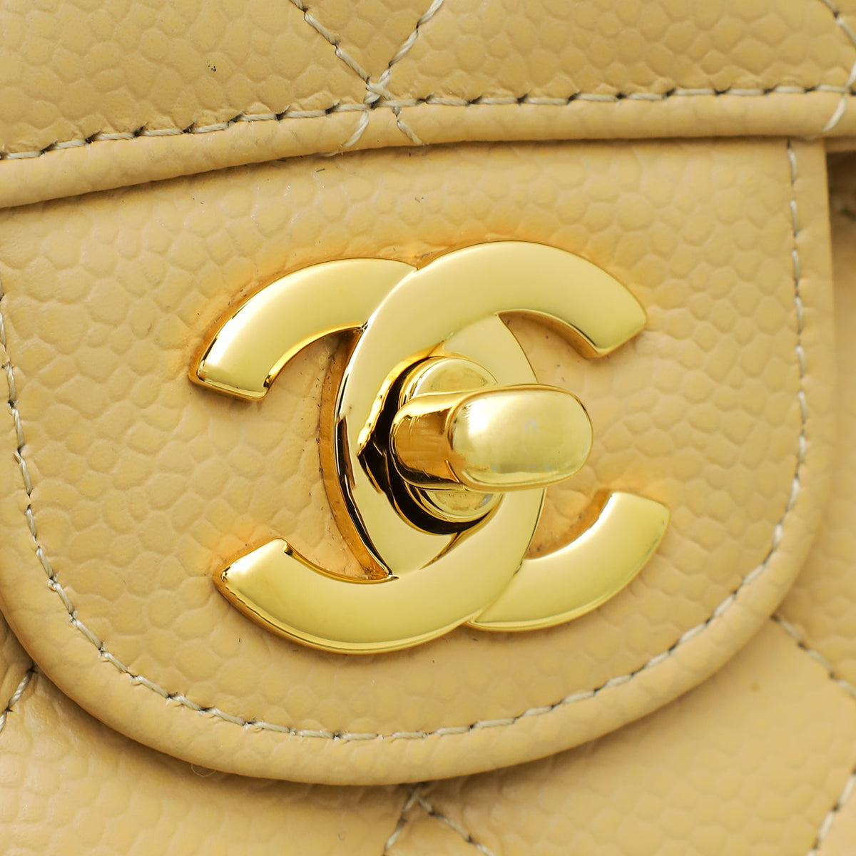 Chanel Beige Classic Double Flap Medium Bag