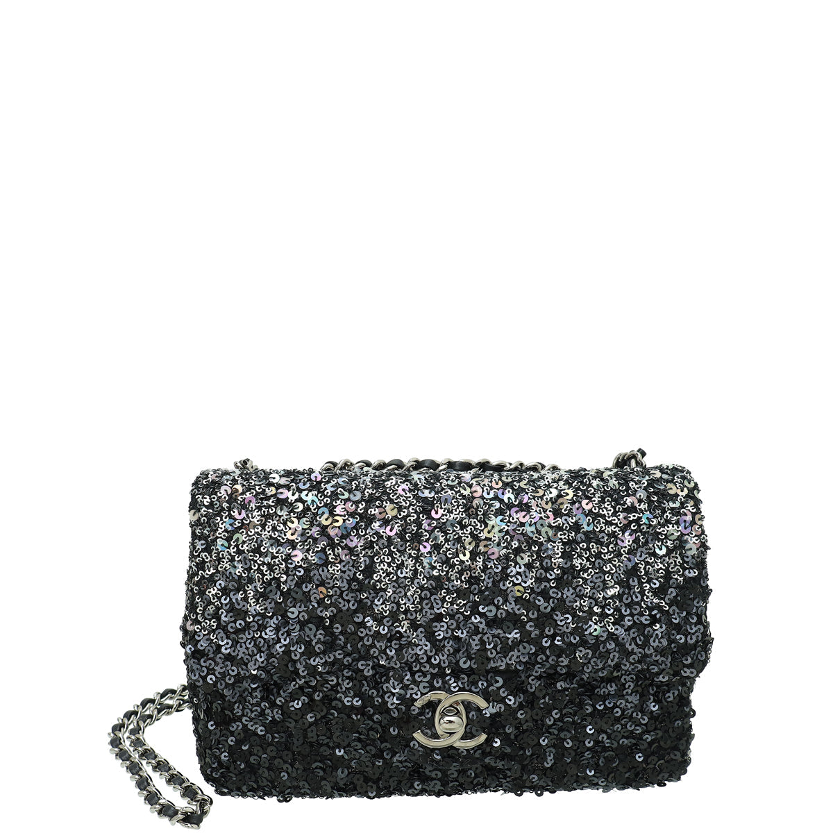 Chanel Bicolor CC Shaded Sequins Mini Flap Bag