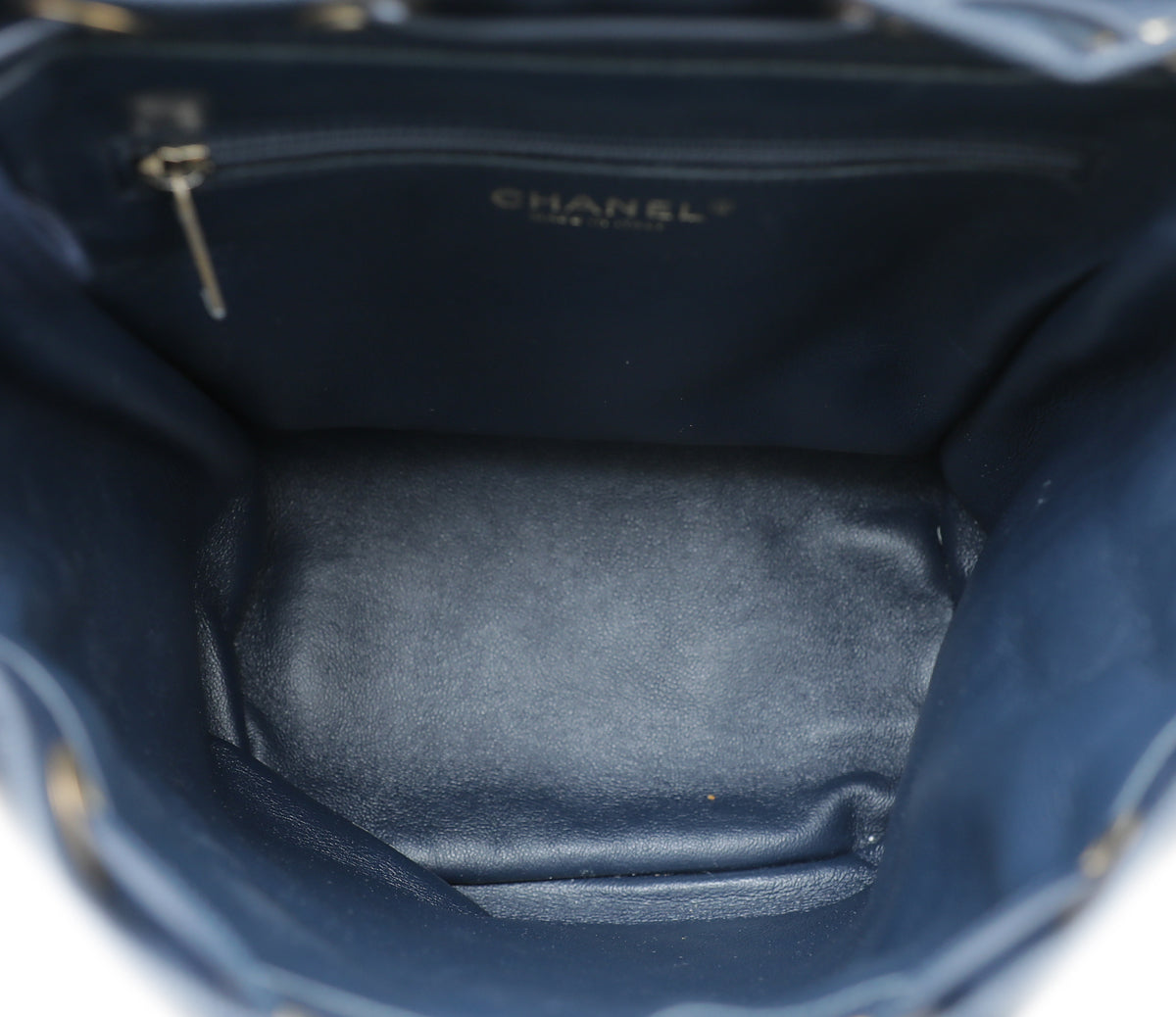 Chanel Navy Blue Filigree Backpack Bag