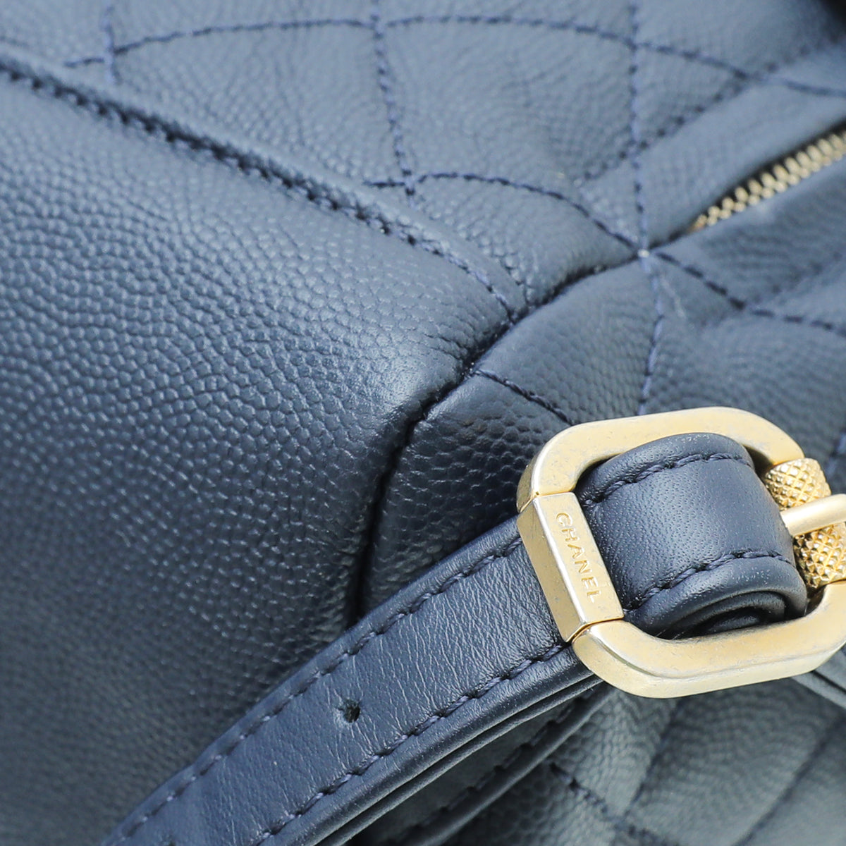 Chanel Navy Blue Filigree Backpack Bag