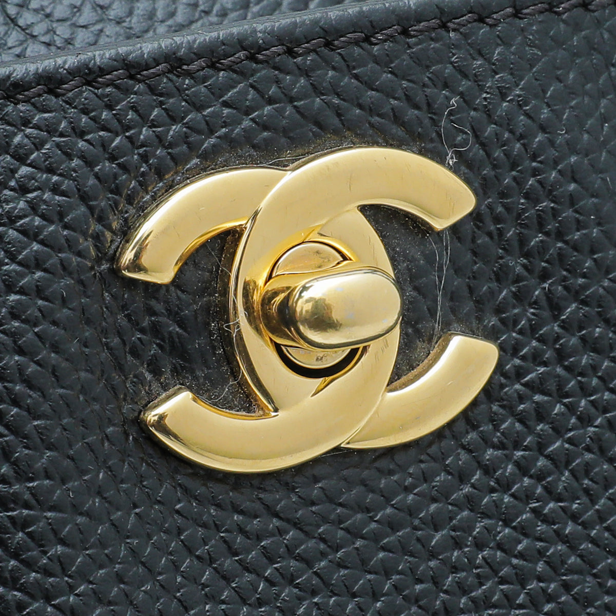 Chanel Black CC Cerf Executive Medium Tote Bag