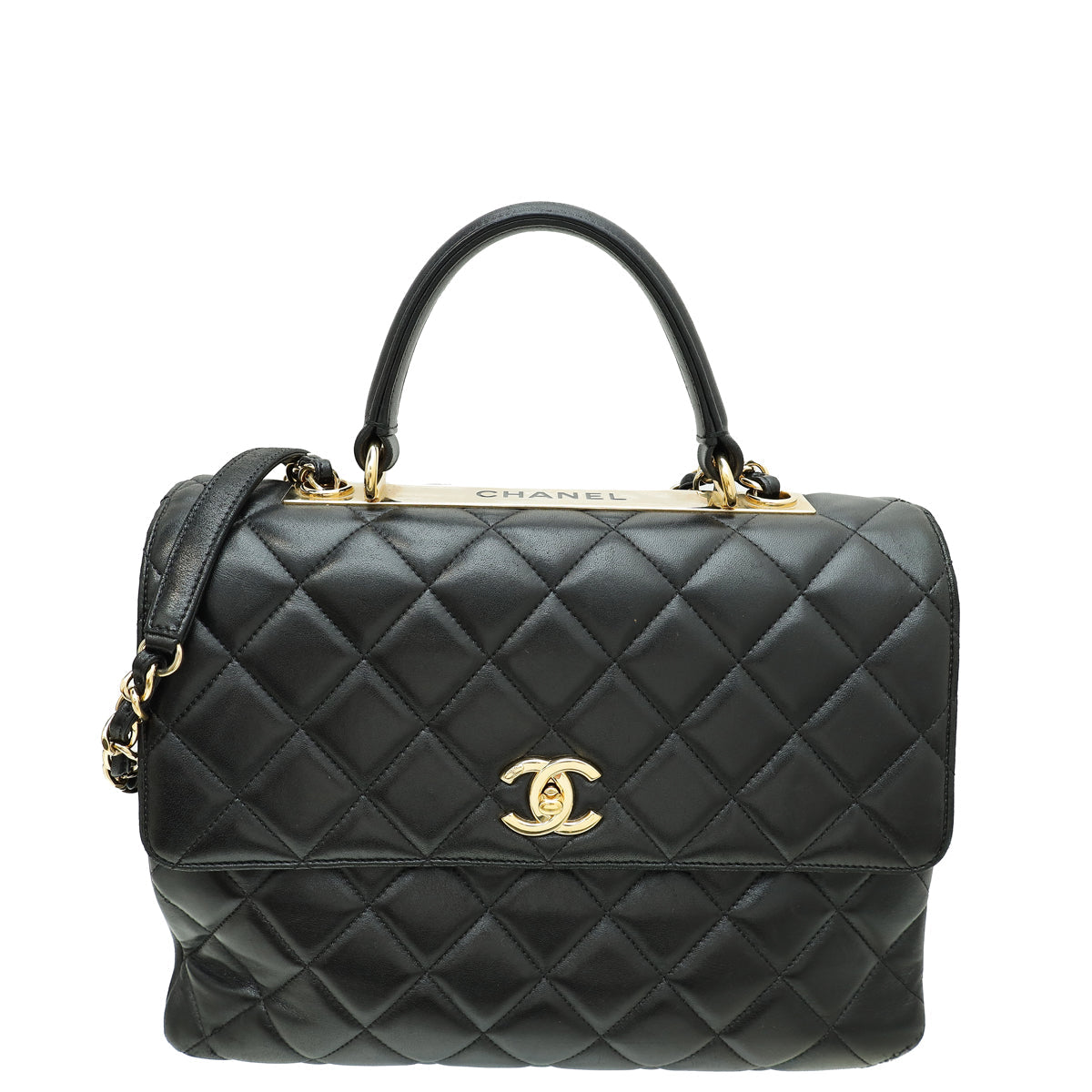 Chanel Black CC Trendy Large Flap Bag