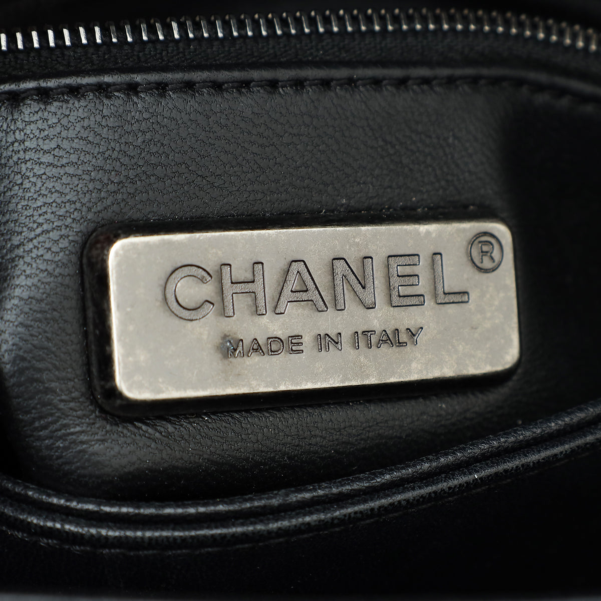 Chanel Black CC Coco Handle Python Mini Bag