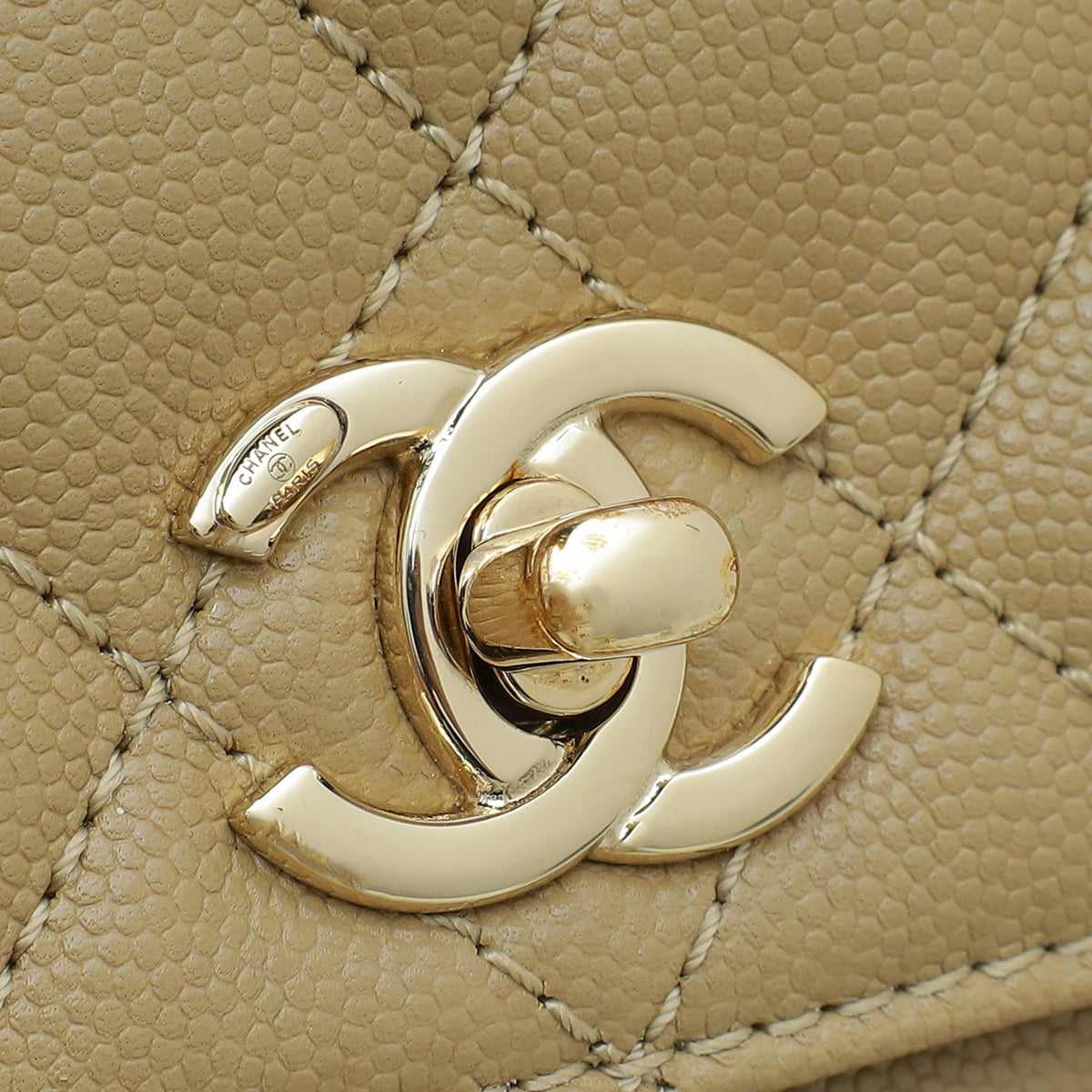 Chanel Dark Beige Coco Handle Bag