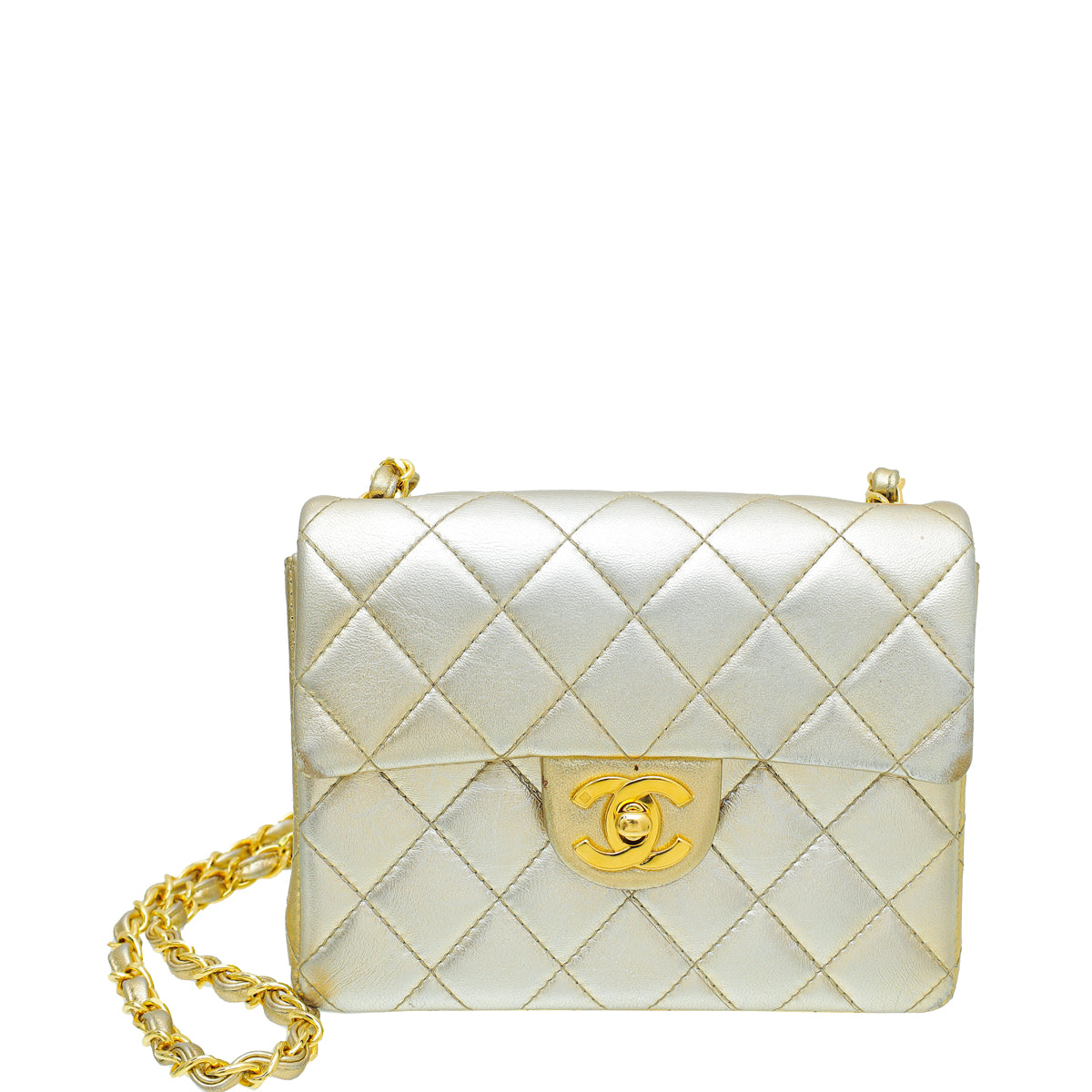 Chanel Gold CC Classic Mini Square Bag