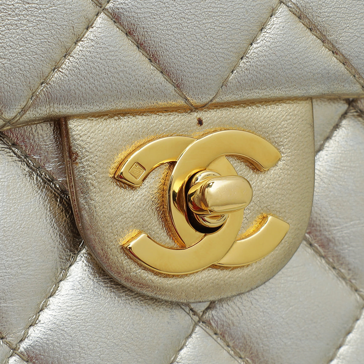 Chanel Gold CC Classic Mini Square Bag