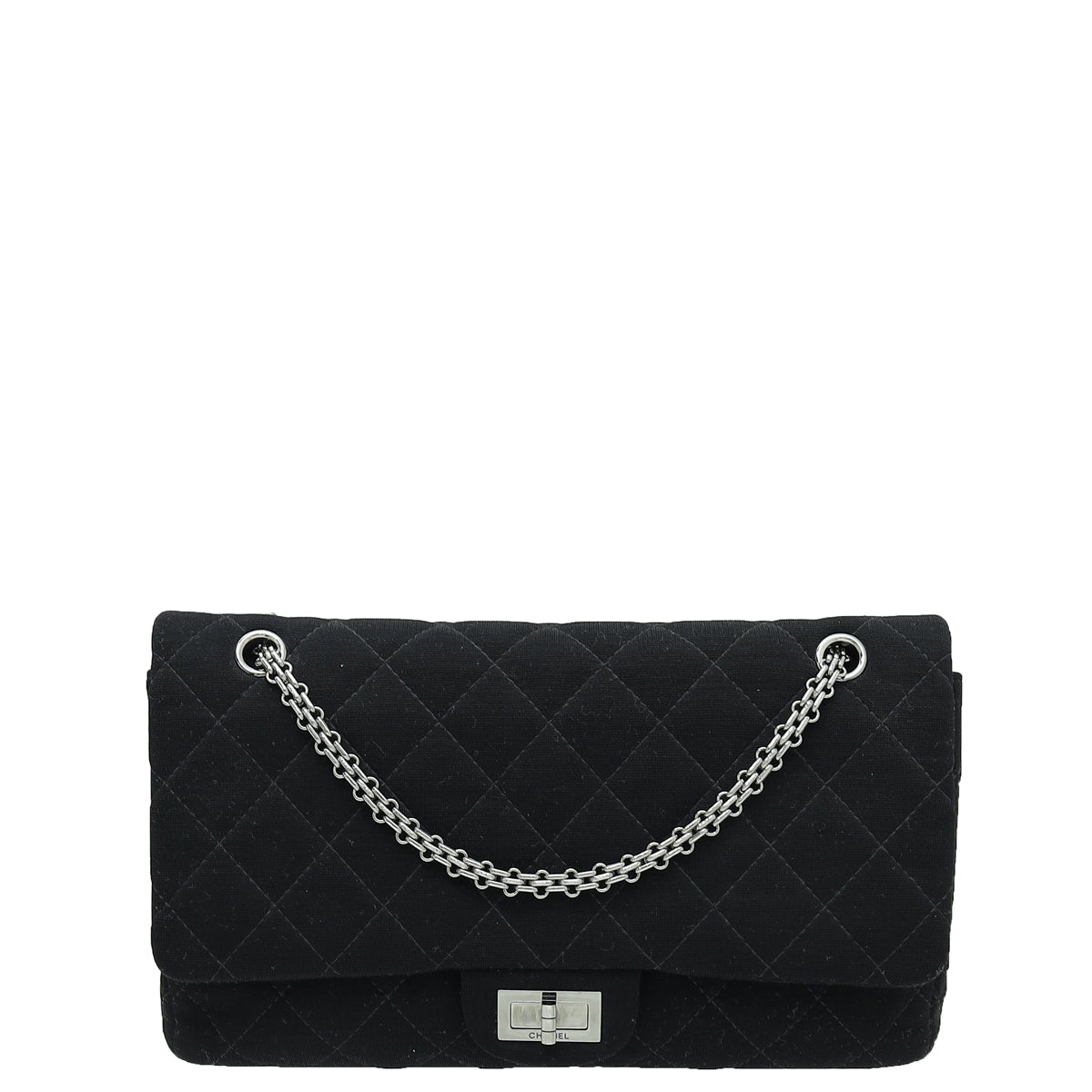 Chanel Black Jersey 2.55 Reissue 227 Flap Bag