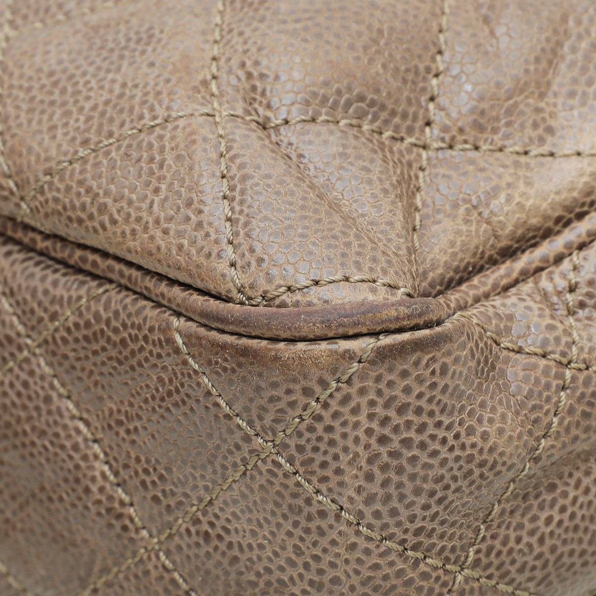 Chanel Brown Glazed CC Easy Flap Jumbo Bag