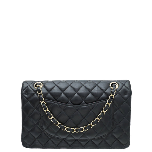 Chanel Black CC Classic Double Flap Medium Bag