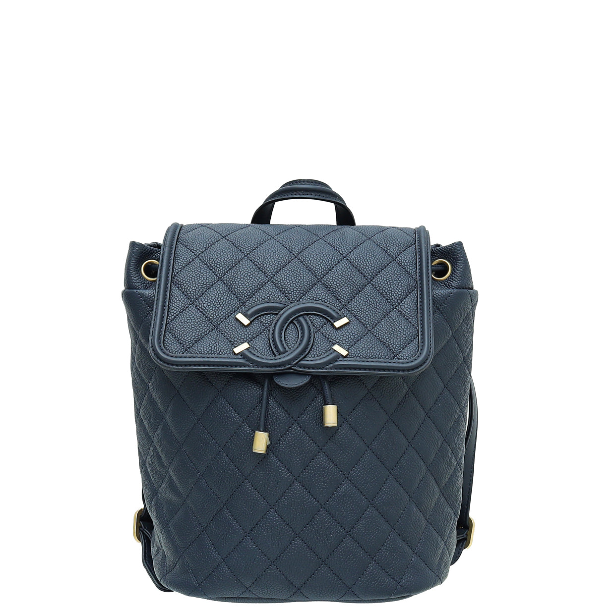 Chanel Navy Filigree Backpack Bag