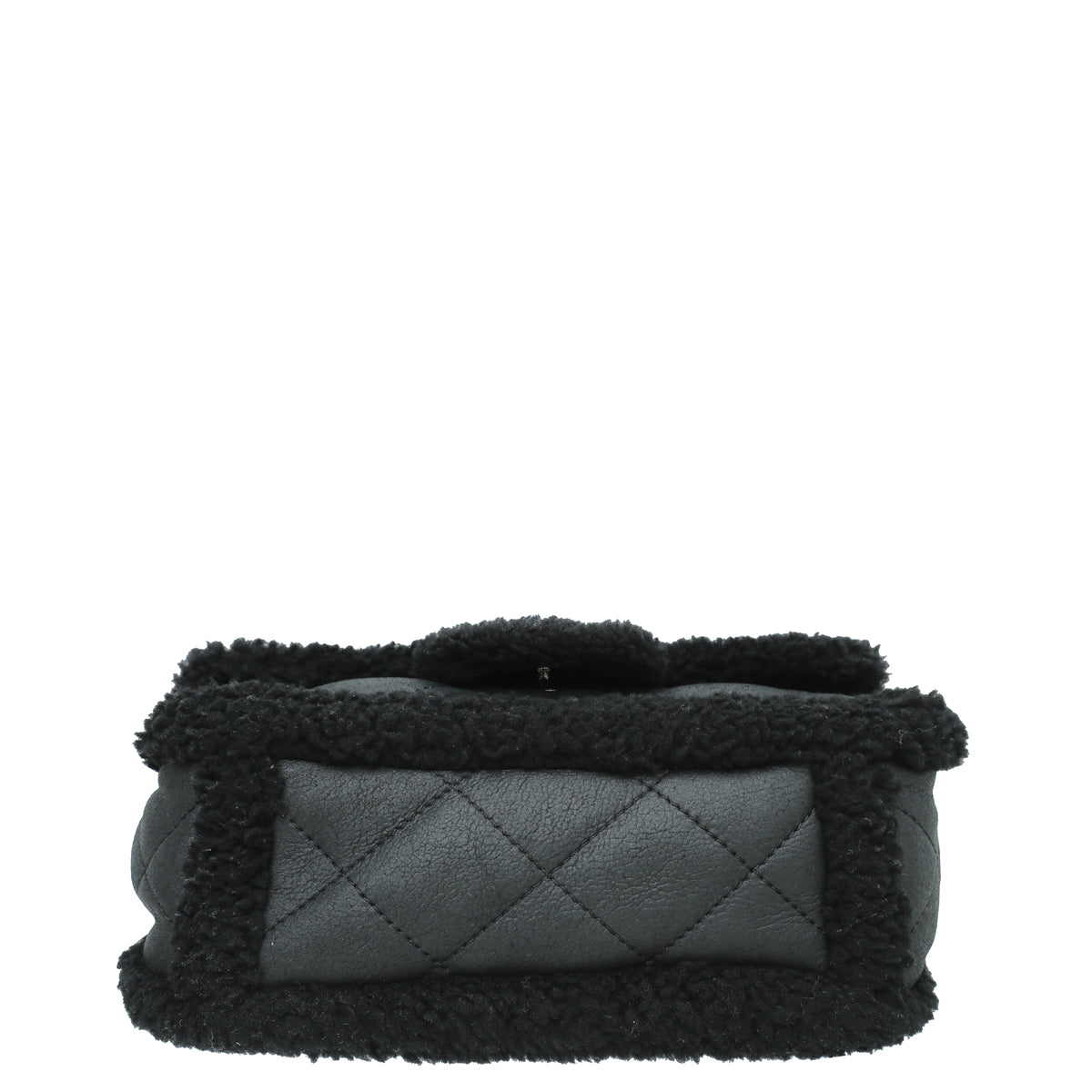 Chanel Black CC Shearling Coco Neige Small Flap Bag