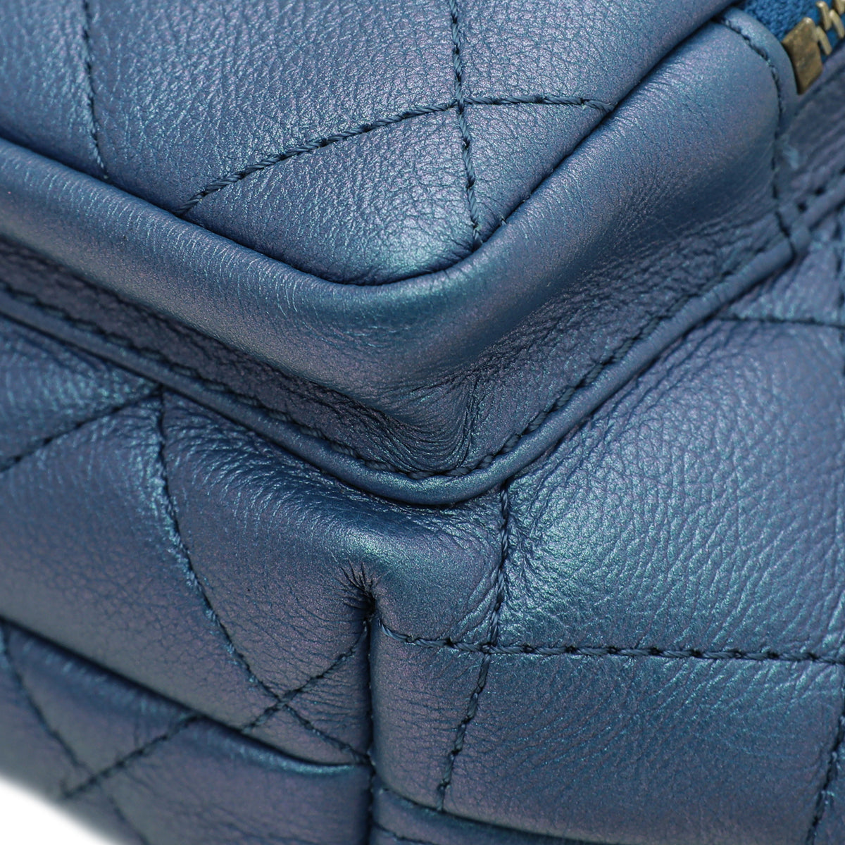 Chanel Blue CC Quilted Fanny Pack Waist Belt Bag