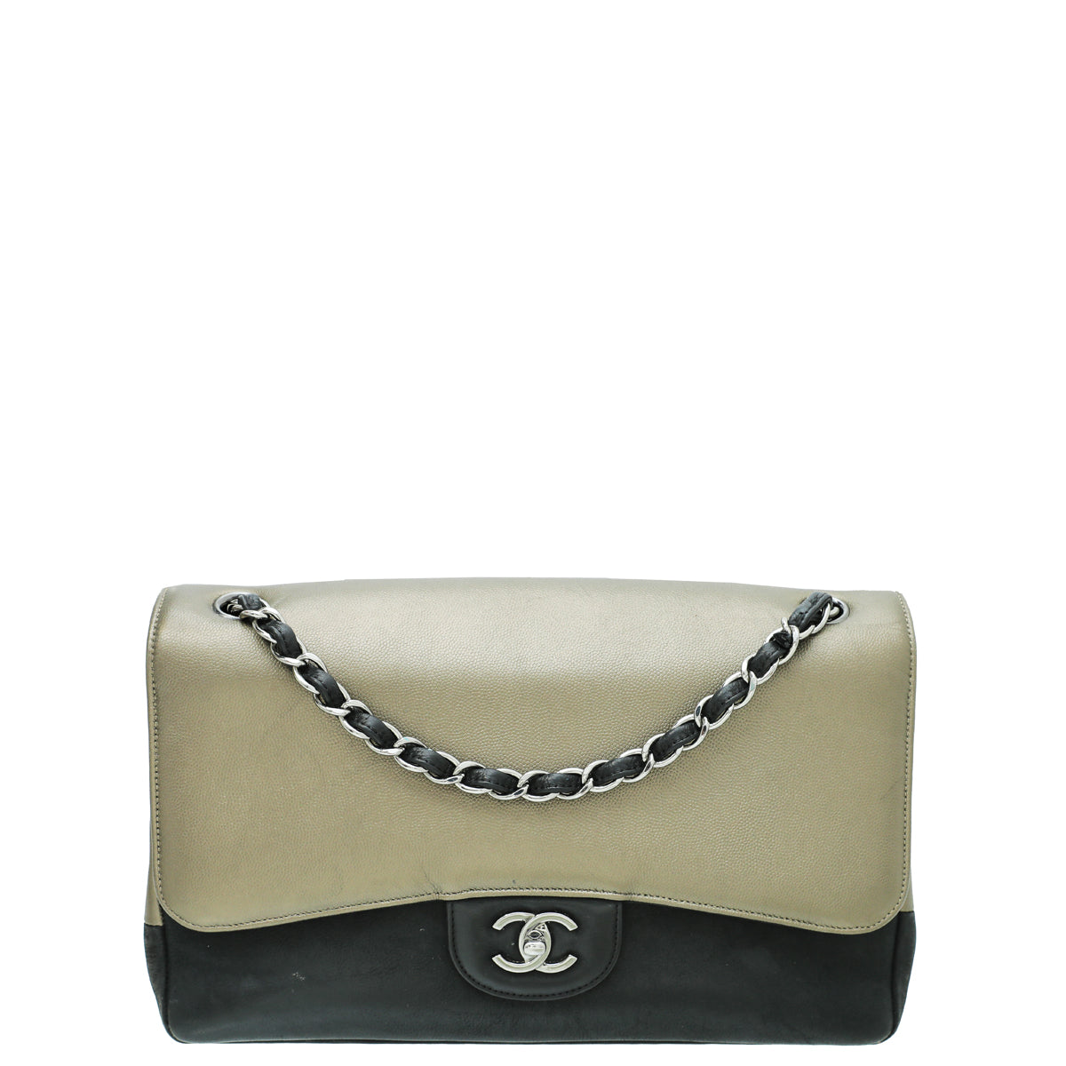 Chanel Metallic Bicolor Pure Classic Double Flap Jumbo Bag