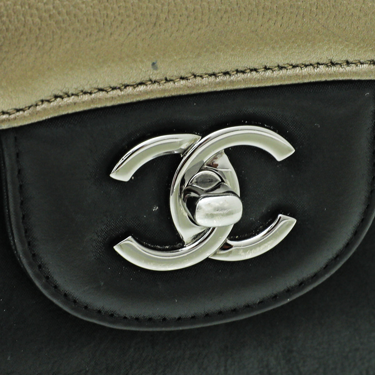 Chanel Metallic Bicolor Pure Classic Double Flap Jumbo Bag