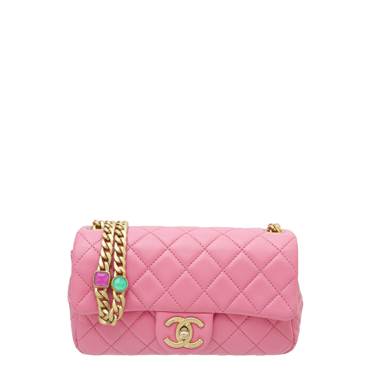 Chanel Pink Resin Flap Medium Bag