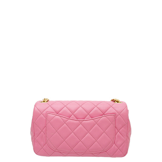 Chanel Pink Resin Flap Medium Bag