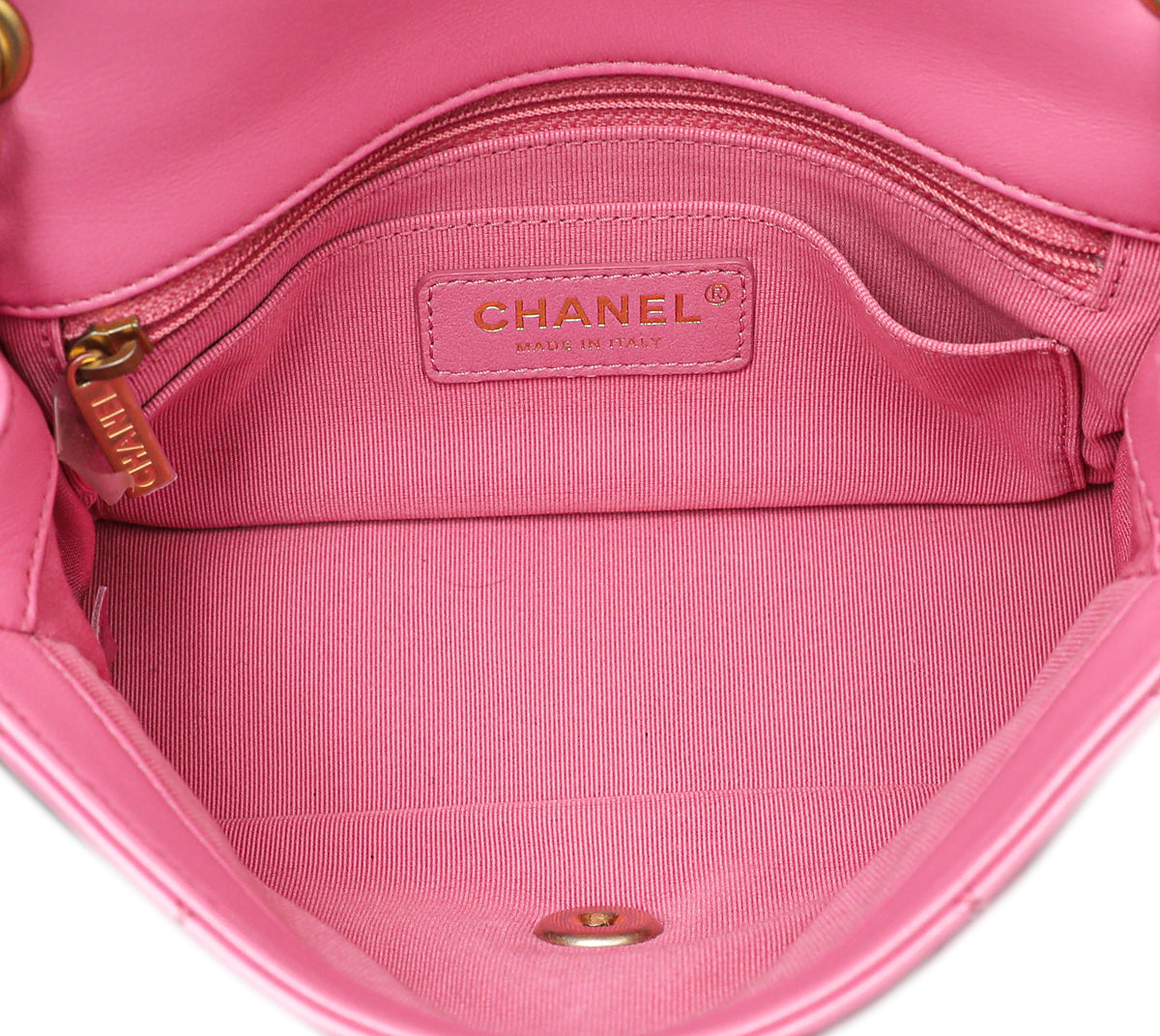 Chanel Pink Resin Flap Medium Bag