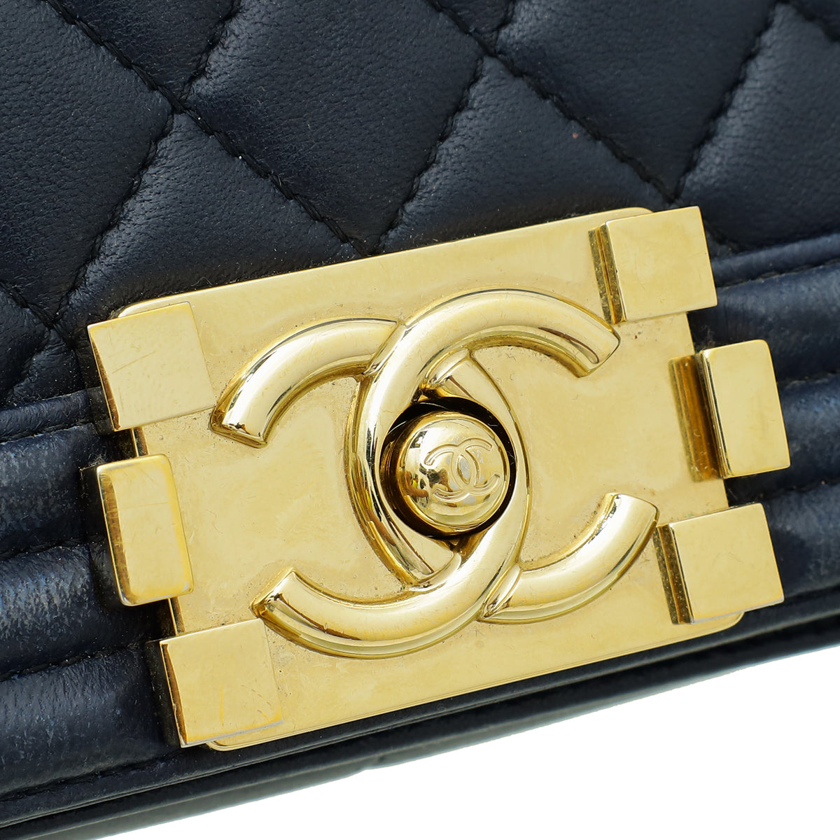 Chanel Navy Blue Le Boy Medium Flap Bag