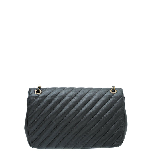 Chanel Black CC Diagonal Flap Small Bag