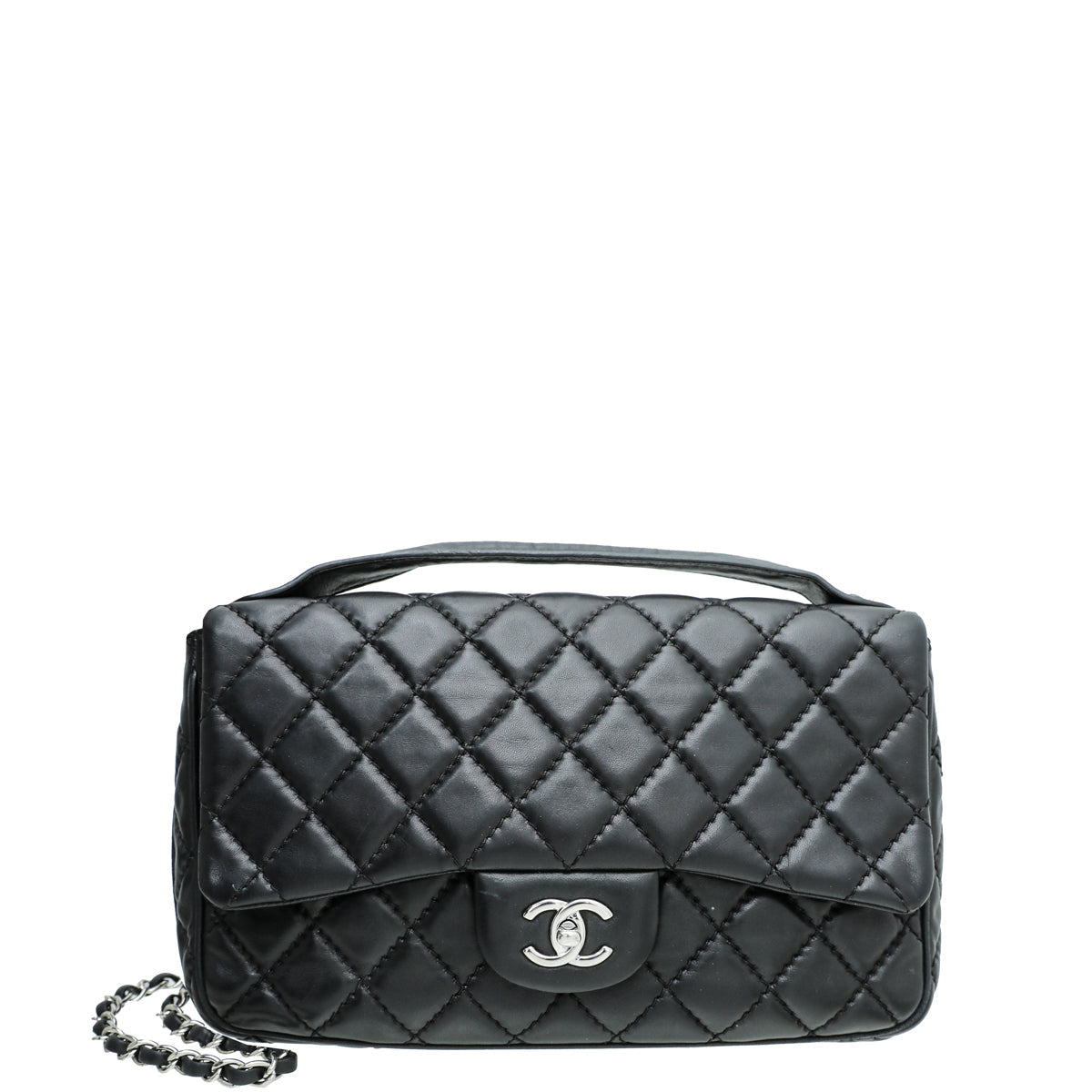 Chanel Black Easy Carry Flap Jumbo Bag