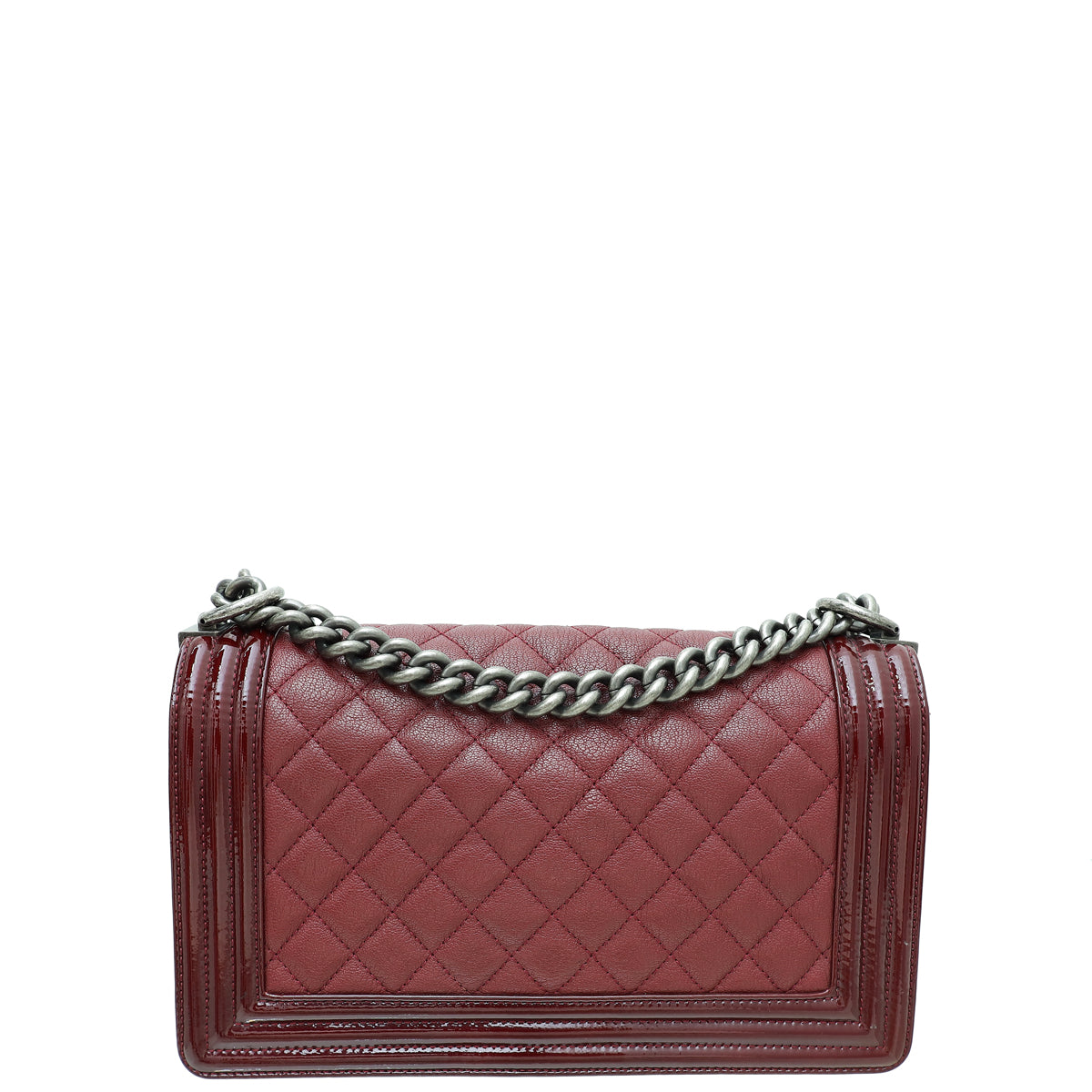 Chanel Burgundy Le Boy Medium Flap Bag