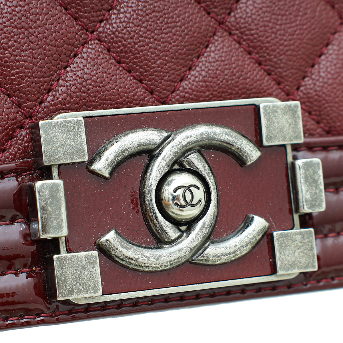 Chanel Burgundy Le Boy Medium Flap Bag