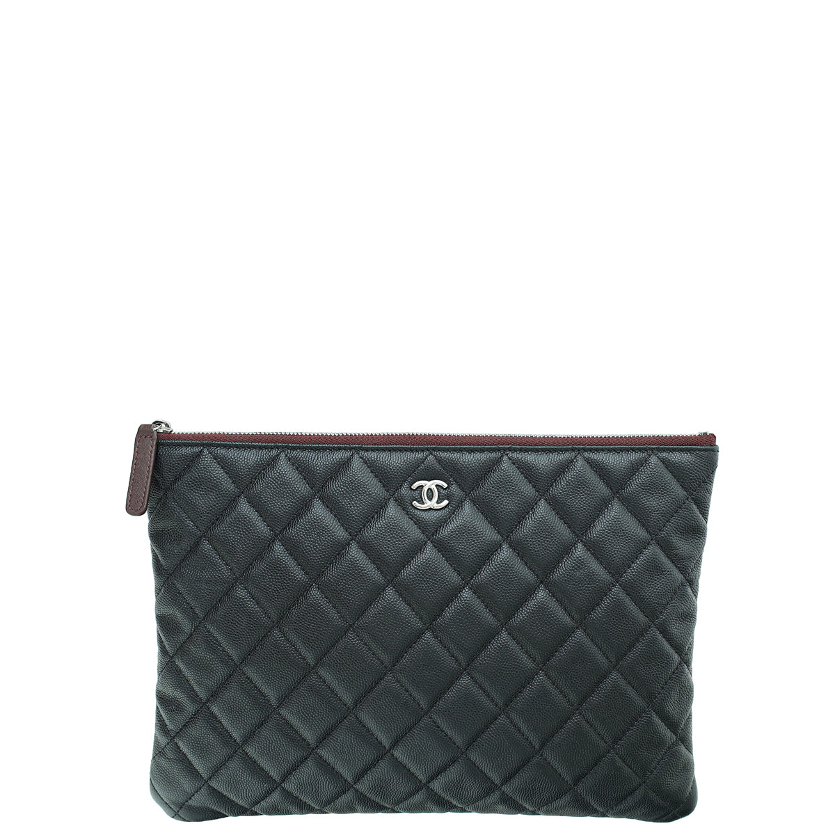 Chanel Black CC Classic Medium Cosmetic Case