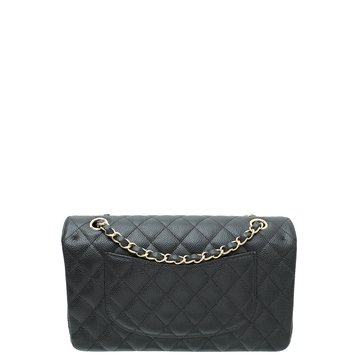 Chanel Black CC Classic Double Flap Medium Bag