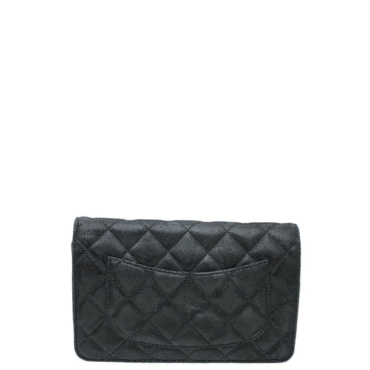 Chanel Black CC Strass Embellished Wallet on Chain