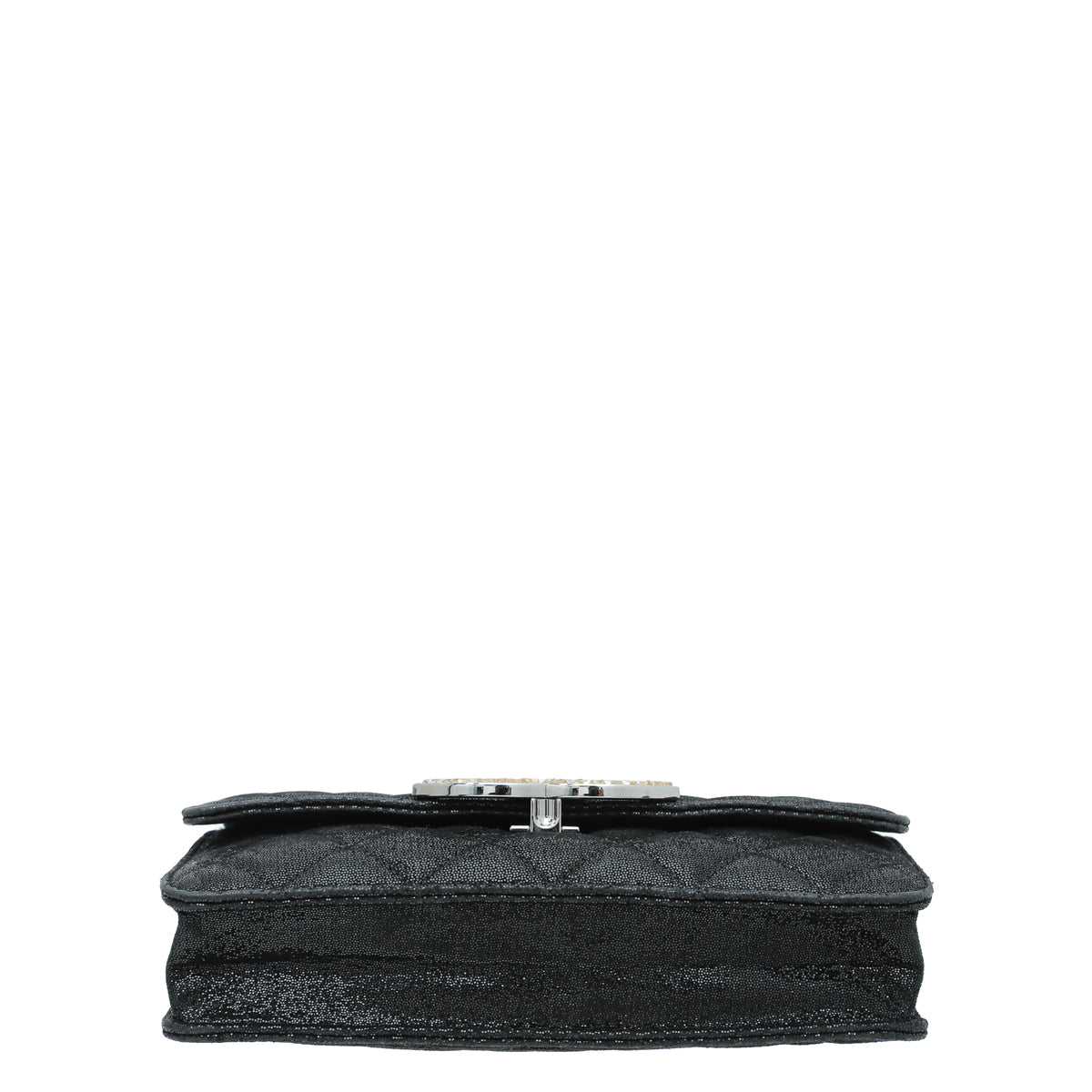 Chanel Black CC Strass Embellished Wallet on Chain