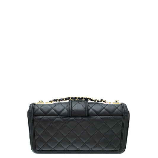 Chanel Black CC Elegant Flap Jumbo Bag