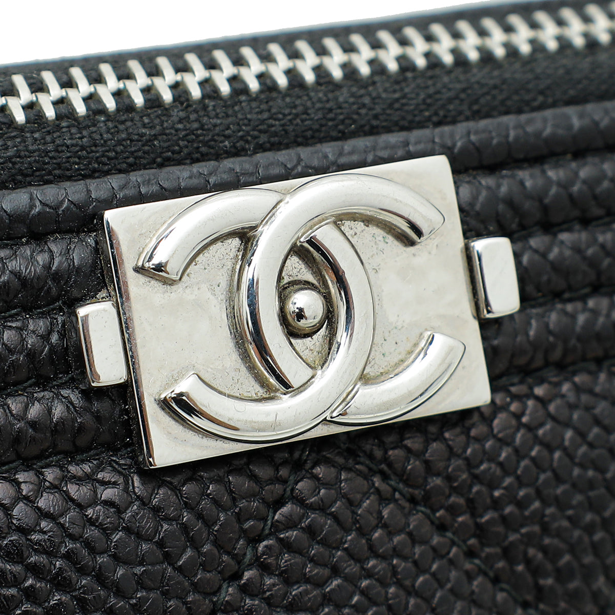 Chanel Black Le Boy Zip Clutch