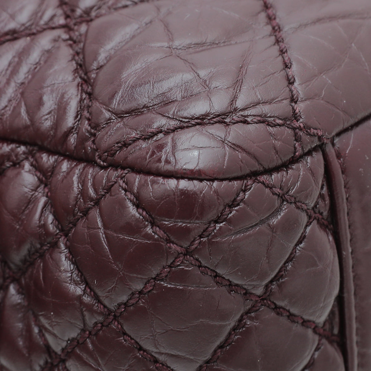 Chanel Burgundy CC Aged Easy Flap Jumbo Bag