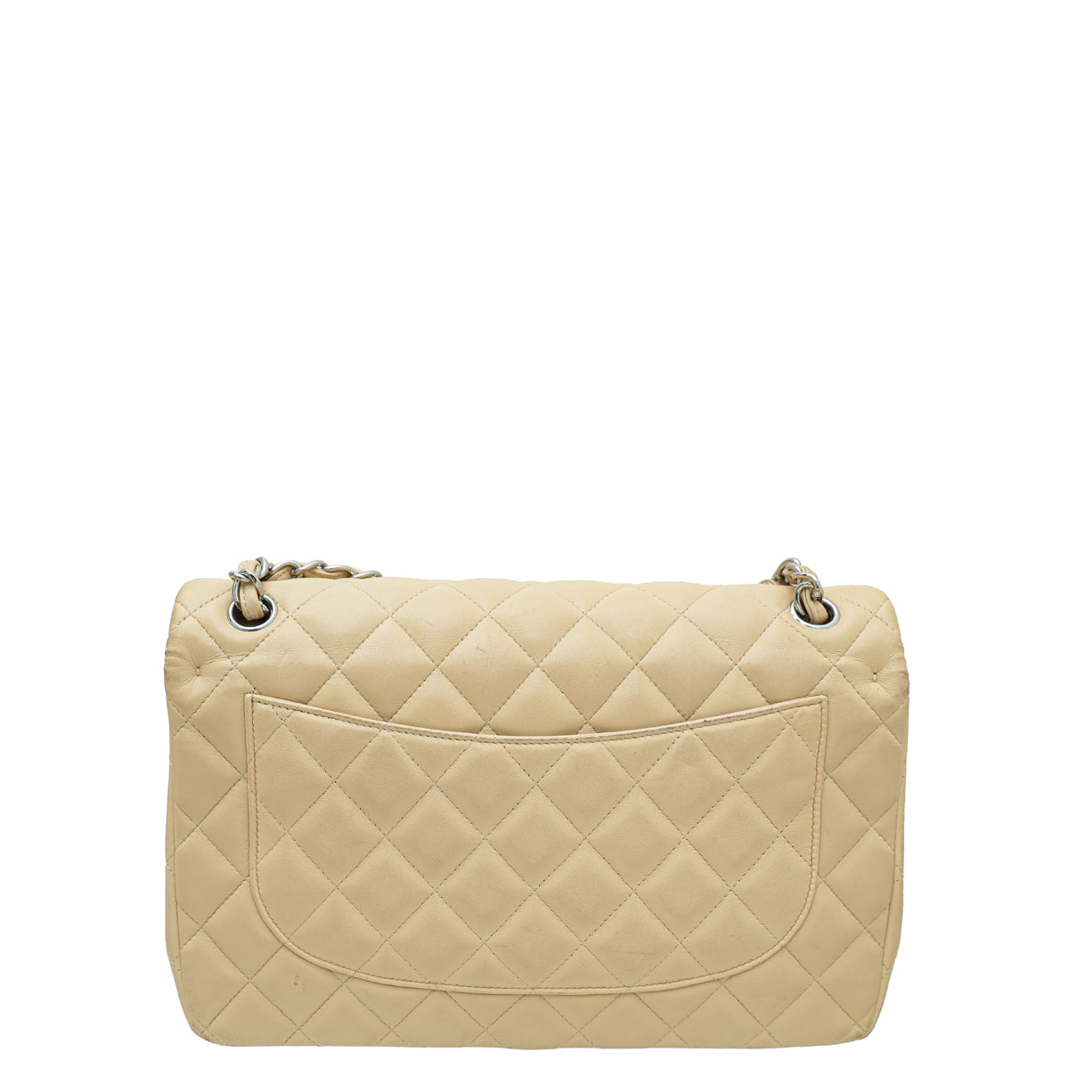 Chanel Beige CC Classic Double Flap Jumbo Bag